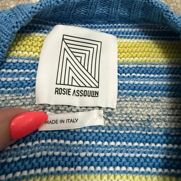 ROSIE ASSOULIN Striped Knit Cotton Jumper - size Large - Pristine Condition - Picture 6 of 16